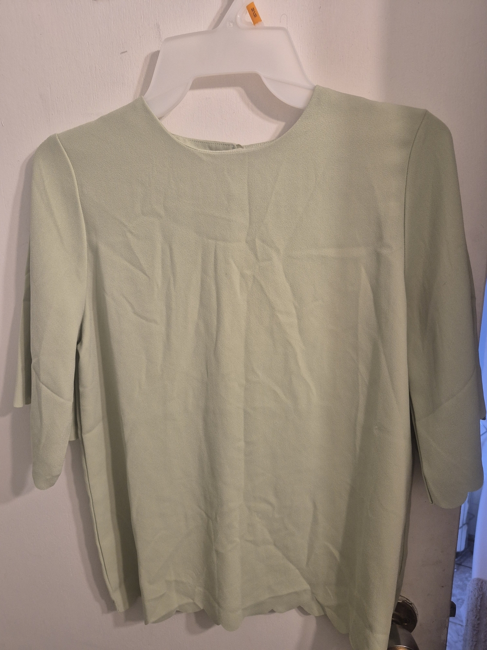 The Label Life Women’s Sage Green Short-Sleeve Blouse